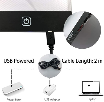A4 Light Pad for Diamond Painting - Sponake Light Board Tracing with 3 Level Brightness Apply to Full Drill & Partial Drill 5D Diamonds Art - Craft, Sketching, Animation,Weeding Vinyl