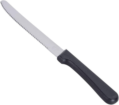 Round Tip Steak Knife with Plastic Handle - 5 Inch Blade - 12 per Case