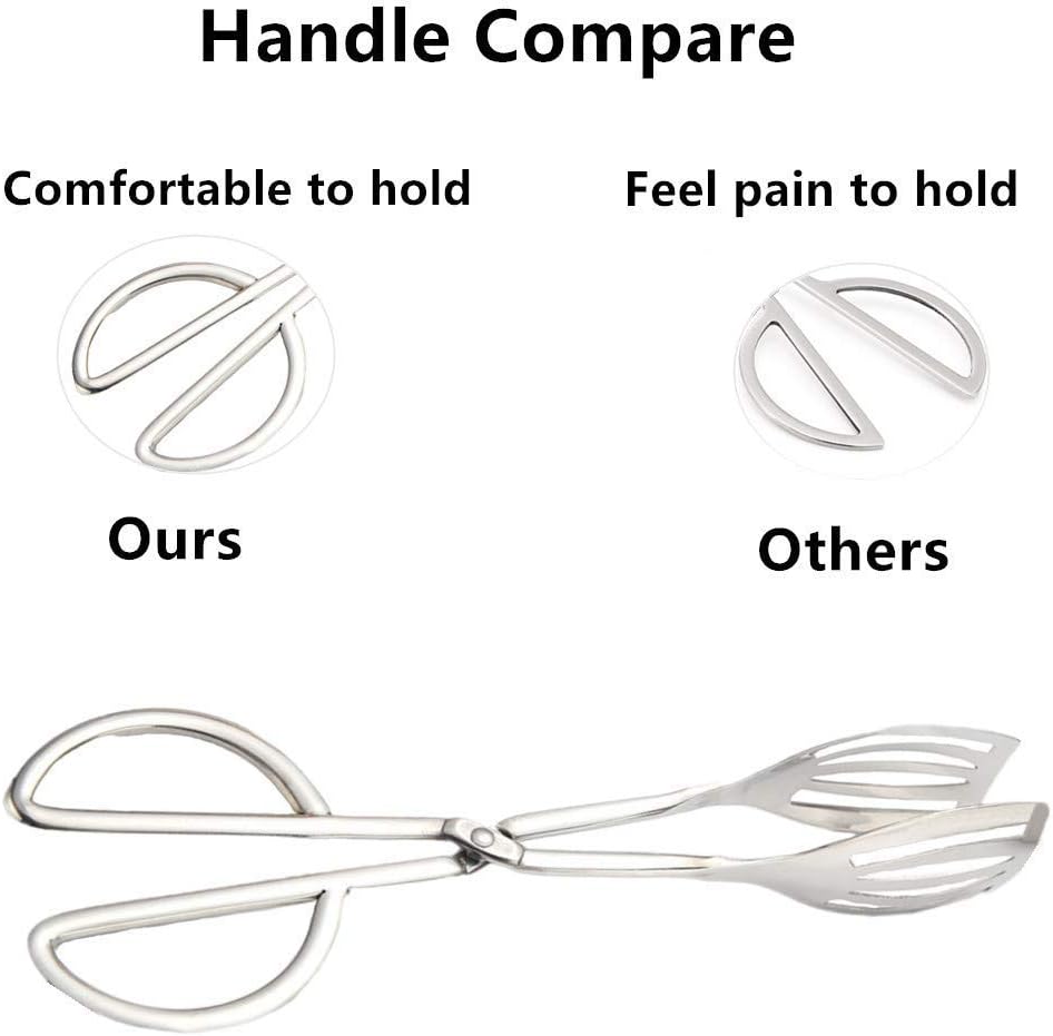 Stainless Steel Buffet Tongs Set of 2, 10.3'