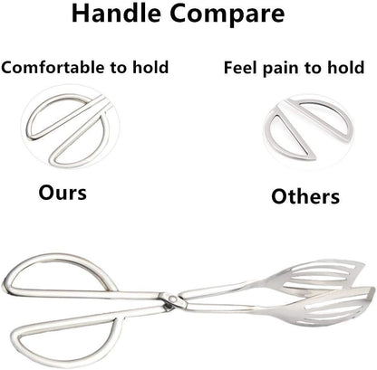Stainless Steel Buffet Tongs Set of 2, 10.3'