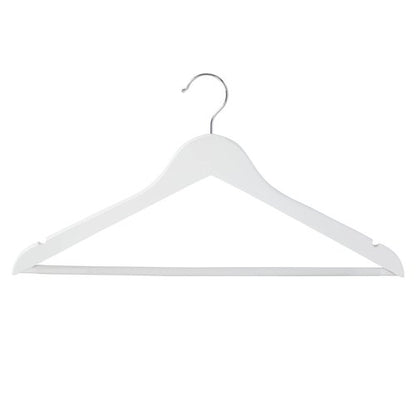 Honey-Can-Do 24-Pack Non-Slip Swivel Hook Wood Hangers, White HNG-09407 White