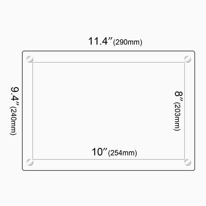 8x10 Modern Acrylic Photo Frame, Clear Glass-Like Desk Picture Frame with Stand off & Hanging String, Frameless Floating Look, Self-Standing Desktop or Wall Mount, Horizontal & Vertical Display
