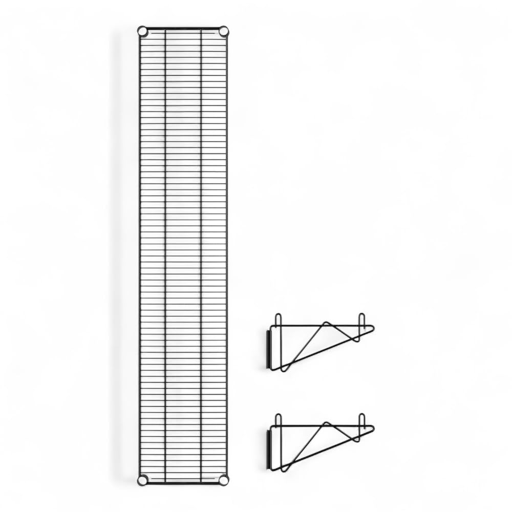 3 Pack! 14" x 60" Black Wall Mount Wire Storage Rack for Kitchen, Garage & Storage – Heavy Duty Steel Wire Shelving, Commercial Wall Shelf for Home & Professional Use