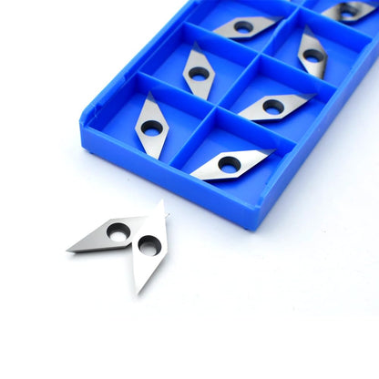CDBP Diamond Carbide Replacement Insert cutter for woodturning, 10 x 28- Dia4.3mm with Sharp Point Indexable carbide cutter fits For Detailer Wood Turning Tools, 10pcs