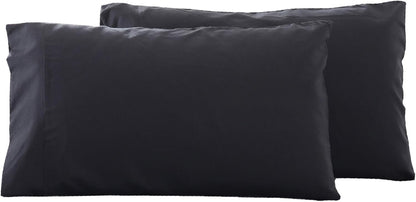 Microfiber Pillowcases by [Brand Name] - Super Soft Queen Bed Covers, Wrinkle & Fade Resistant, 20x30, Black