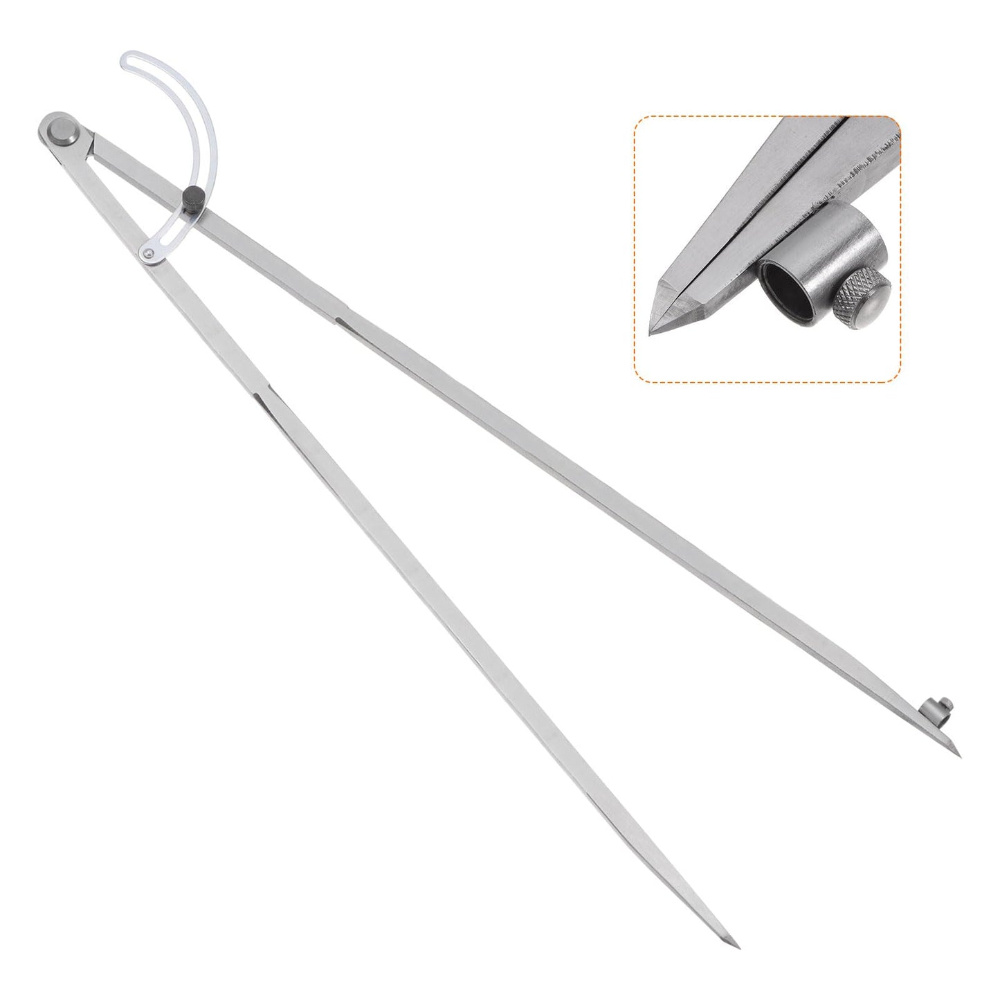 HARFINGTON Wing Divider Compass 24 Inch 600mm Adjustable Lockable Woodworking Compass with Pencil Holder for Metalworking Geometry Drawing Woodworking