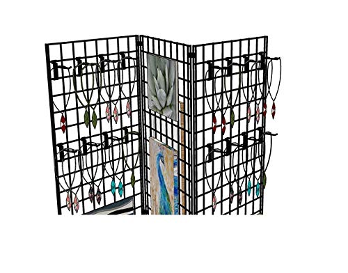 NAHANCO 8" Black Metal GWH8B Gridwall Peg Hooks (Pack of 12)