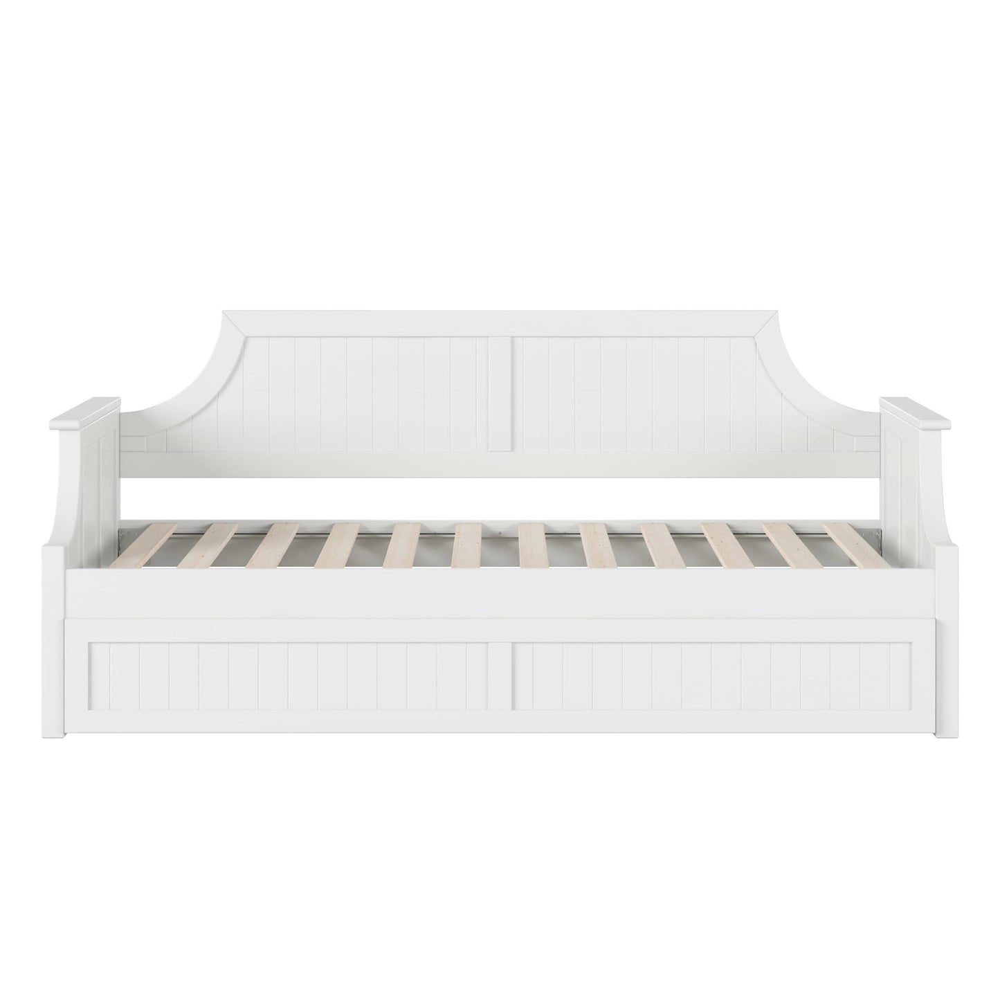 AFI Cambridge Twin Wood Daybed with Twin Size Trundle in White