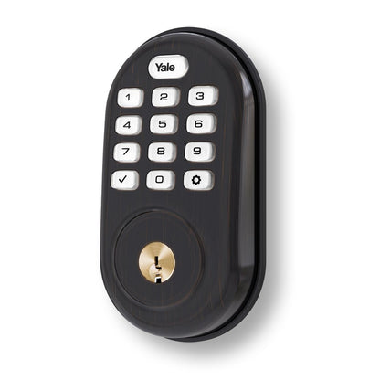 Yale Assure Lock Deadbolt, Satin Nickel Digital Touchscreen Keypad with Z-Wave and Backup Key for Front or Back Entry Door, YRD226-ZW2-619