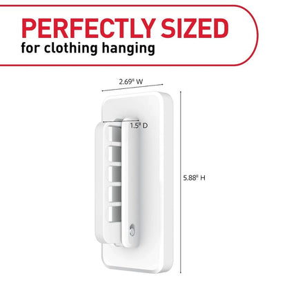 Command Folding Clothes Hanger, Holds up to 5 Hangers 7.5 lb, 1.5lbs per Rung, 1 Hook with 5 Rungs, 4 Strips, Closet Organizer, Home Organization