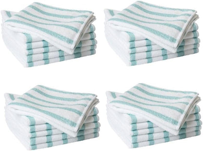 11 Inches, 24 Count Martha Stewart Microfiber Cleaning Cloths, Ultra-Absorbent, Lint-Free Cleaning Towels for Home