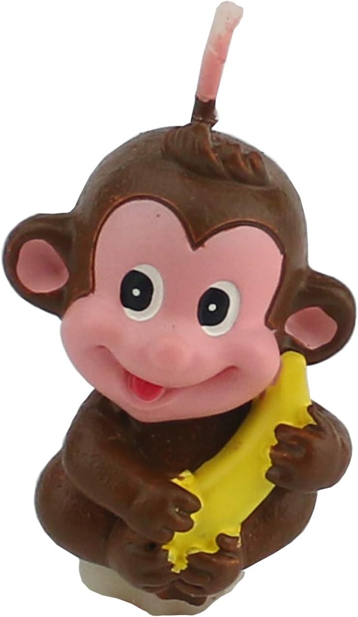 TIHOOD Creative Little Monkey Cartoon Birthday Candle, Hand-Made Cake Topper Decoration, Smokeless Party Supplies