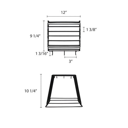 TrueCraftware- 24" x 18" x 1/2" Heavy Duty Wire Frame Cutting Board Rack (Fits) 6 Boards and 6 Brushes Cutting Board- Storage Cutting Board Rack Chopping Board Organizer Stand Holder Kitchen