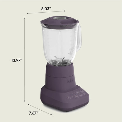 bella 10 Speed Countertop Blender, Juicer & Smoothie Maker, Fits-anywhere™ Kitchenware, Slim Flip & Store Design, Dishwasher Safe 48oz Capacity Pitcher & Lid, Stainless Steel Blade, 450 Watt, Oatmilk