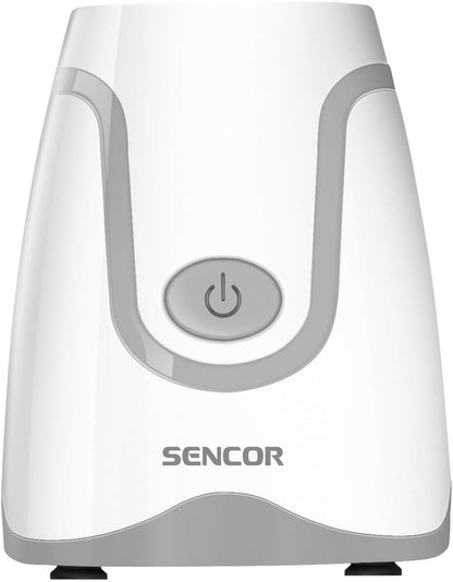 Sencor Smoothie Blender, Portable Personal Blender for Fitness Shakes, Extra Blender Cup and Lid, 300w WHITE
