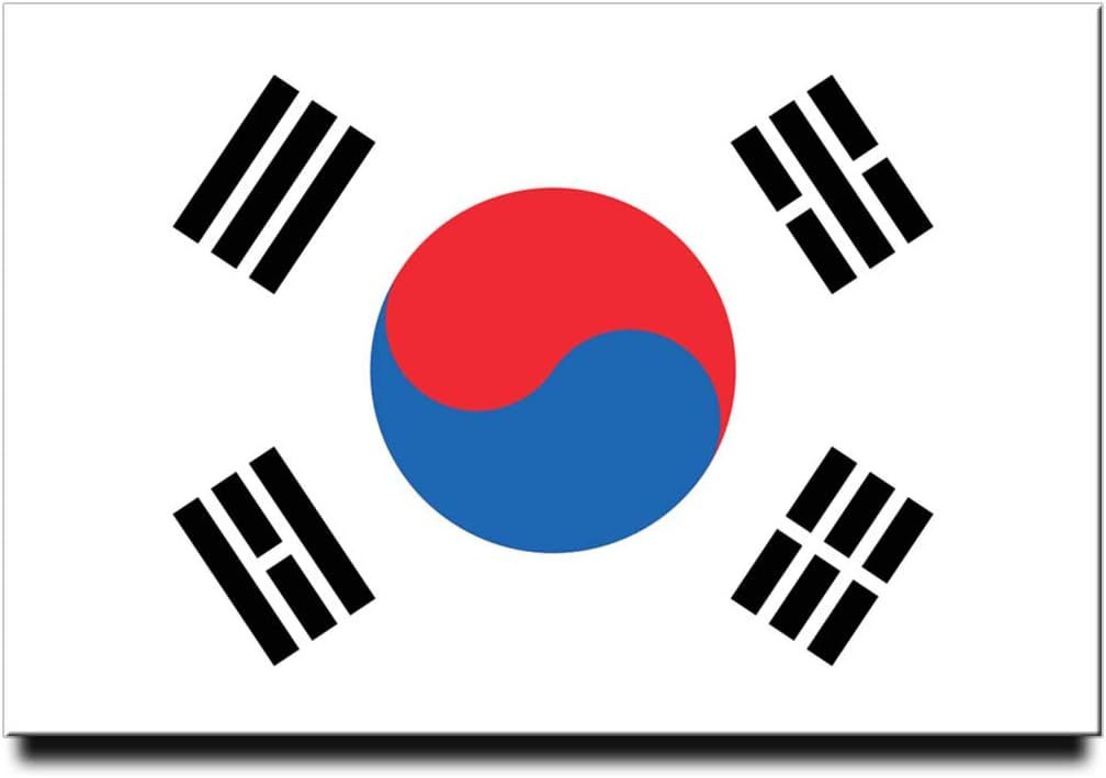 South Korea Flag Fridge Magnet, Seoul Travel Souvenir.