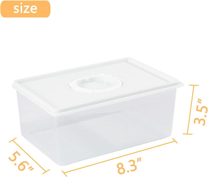 Vellsenne Sliced Cheese Container with Time Recording - Block Cheeses Storage Container for Fridge Cream Cheese Sliced