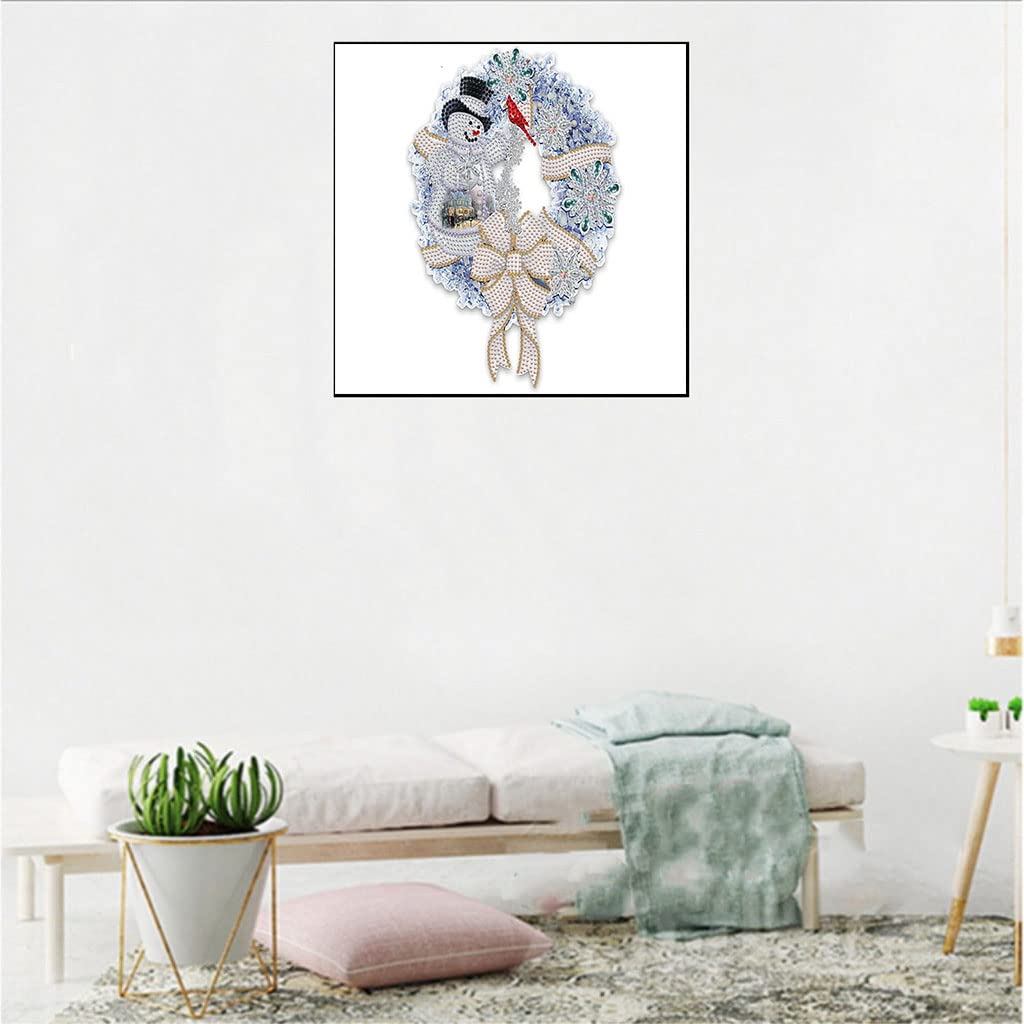 KTHOFCY 5D DIY Diamond Painting Kits for Adults Kids, Christmas Garland Full Drill Embroidery Cross Stitch Crystal Rhinestone Paintings Pictures Arts Wall Decor Painting Dots Kits 15.7X11.8 in