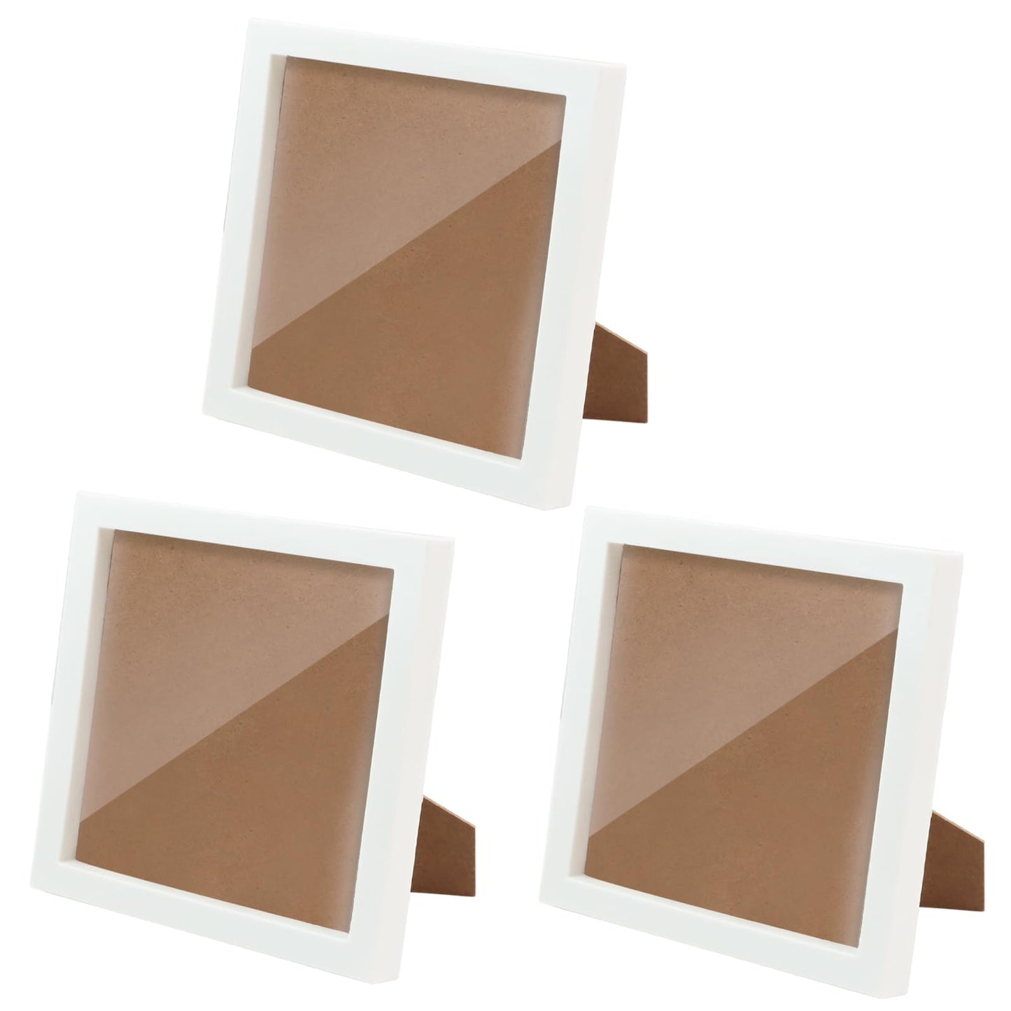 AiYuanzsh 3 Pack 6x6 Display Frames for Diamond Painting, Square Tabletop Stand Picture Frames for Diamond Art Projects and Completed DIY Artwork