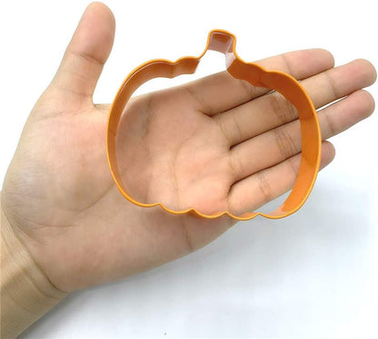 LILIAO 3.4" Pumpkin Cookie Cutter, Thanksgiving Orange Color Coated Stainless Steel