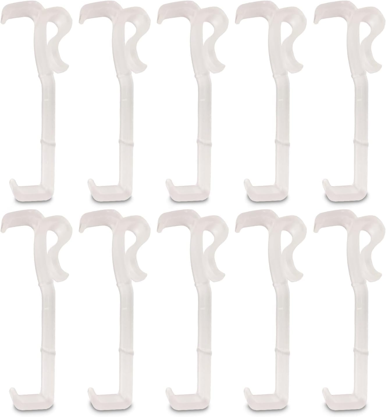 Amazing Drapery Hardware 10-Pack Clear Valance Clips, 2.5 Inch - Sturdy Plastic Brackets for Wood & Metal Treatments