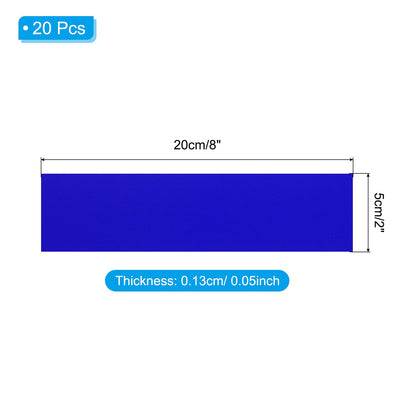 PATIKIL 8"x2" Blank Name Plates, 20 Pack Custom Engraved Name Plate Rectangle Laser Engraving Blanks for Personalized Nameplates Office Desk DIY Painting Supplies, Blue, White