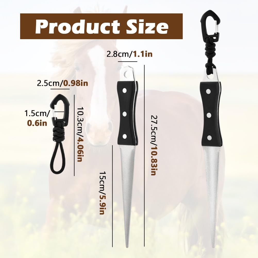 Mellisore Hoof Knife Sharpener Honing Rod - 10 InchDiamond Coated Farrier Tool with Ergonomic Solid Wood Handle for Hoof Knives & Farm Knives