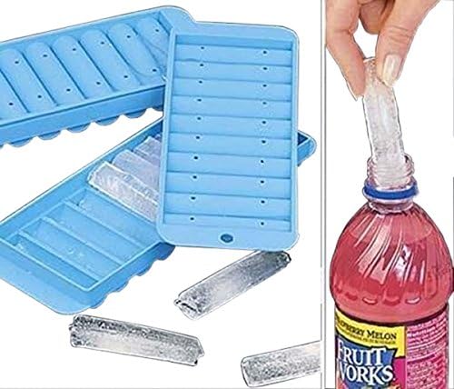 4 Plastic Ice Tube Making Trays for Water Bottles, 2pc Sets