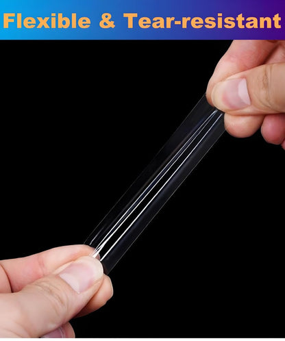 Ultra-Thin Clear Double Sided Tape Heavy Duty 2-Inch x 50 Feet Two Sides Strong Stick Mounting Adhesive Tape for Arts & Crafts, Fix Carpet, Women Clothes, Woodworking, Anti Cat Scratch, Sewing Project