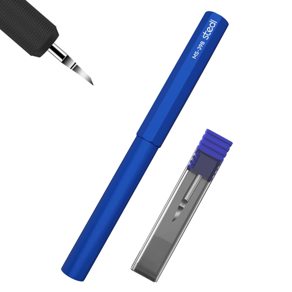 stedi Model Scriber Chisel,Tungsten steel Blades 0.15mm,for Modeling Hobby,RG Scale Model,Gundam Model Kit,for Scribing line, Engraved,Panel line,Resin,Blue
