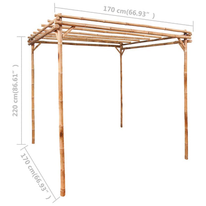 Bamboo Pergola 67x67x86.6 Inch Outdoor Garden Trellis for Climbing Plants Rose Archway Weather Resistant Backyard Patio Decor