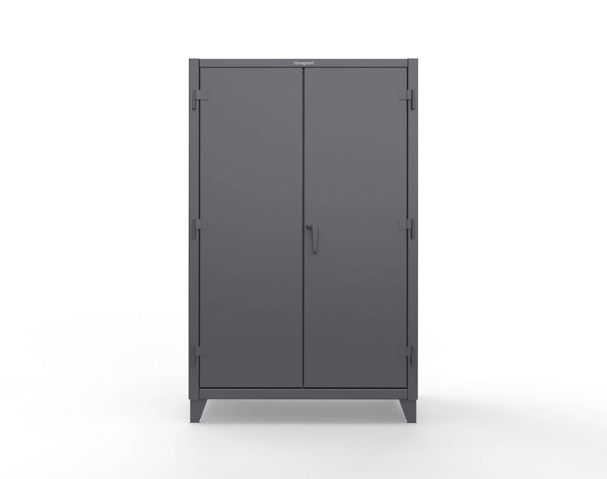 Strong Hold, 48" W x 24" D x 78" H, Industrial Cabinet, Heavy-Duty, Welded and Assembled, 12-Gauge Steel, Dark Gray, 4 Adjustable Shelves with 1,200 lbs. Capacity Each - Made in The USA, 46-244