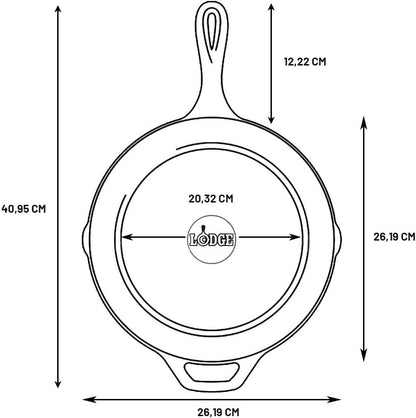 Lodge Seasoned Cast Iron Skillet - PFAS-Free Non-Toxic Cookware - Naturally Non-Stick & Oven Safe - 10.25 Inches