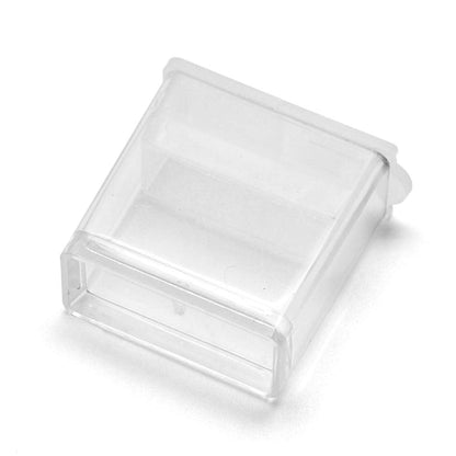 FASHEWELRY 20Pcs 1x1” Plastic Flip Top Seed Bead Small Storage Containers Diamond Painting Box Rectangle Transparent Box Organizers for 5D Embroidery Diamond drill, Nail art & Glitter