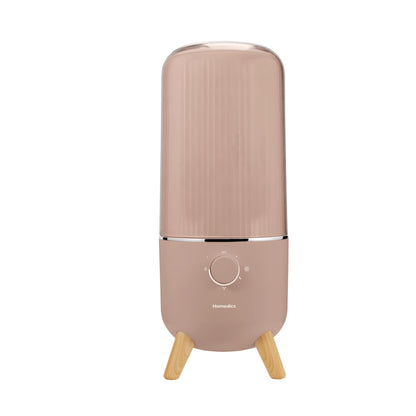 Homedics Ultrasonic Humidifier, Bedrooms and Home Offices, 0.97-Gallon Tank, 45-Hour Runtime, Visible Ultra-Quiet Cool Mist, Aromatherapy, Demineralization Cartridge, Night-Light, Auto-Off, White
