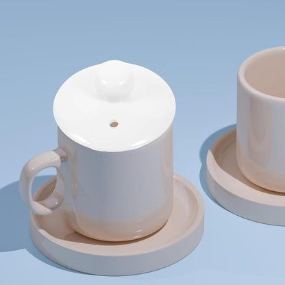 Alipis Ceramic Teapot Lids, Chinese Mug Lid, Kungfu Tea Kettle Replacement Cover for Kitchen Teapots Accessories