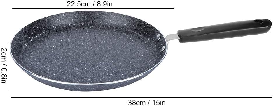 Frying Pan, Non Stick Aluminum Omelette Pan with Riveted Handle for Gas and Electric Cookers