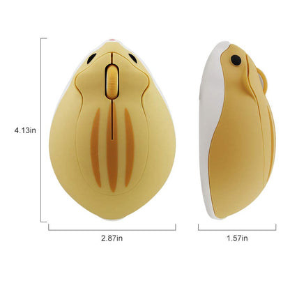 Wireless Mouse Cute Hamster Shape Less Noice Portable Mobile Optical 1200DPI USB Mice Cordless Mouse for PC Laptop Computer Notebook MacBook Kids Girl Boy Men Women Adults School Office Gift (Purple)