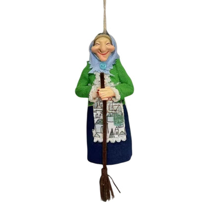 Zimrtvnt Handmade Kitchen Witch Doll-Hanging Witches Doll for Good Luck, Mystic Kitchen Witch Decor, Unique Gift for Cooking Lovers Mom or Friend (B)