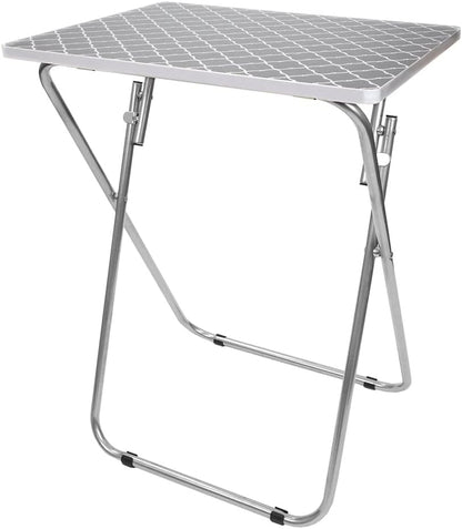 Home Basics Multi-Purpose Sturdy and Durable Decorative Bedside Laptop Snack Cocktails TV Folding Table Tray Desk