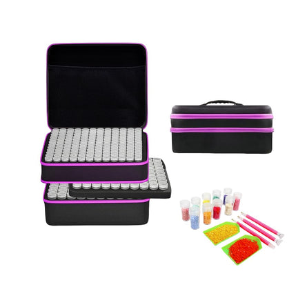 GZWENHAN 246 Slots Diamond Painting Storage Container, Diamond Painting Accessory kit, Diamond Art Accessories and Jewelry Craftsmanship Beads Storage Box, (Rose red)