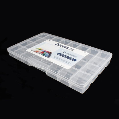 Chemlliy 32 Grids Clear Plastic Organizer Box, Craft Storage Container for Beads Organizer, Art DIY, Crafts Jewelry Storage, Fishing Tackles, Rock Collection, 1 Pack