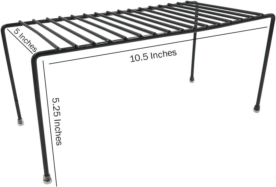 Evelots Kitchen Cabinet Wire Shelf Organizer/Rack, 6 Pack Sturdy Metal Shelf Risers for Kitchen, Freezer, Pantry and