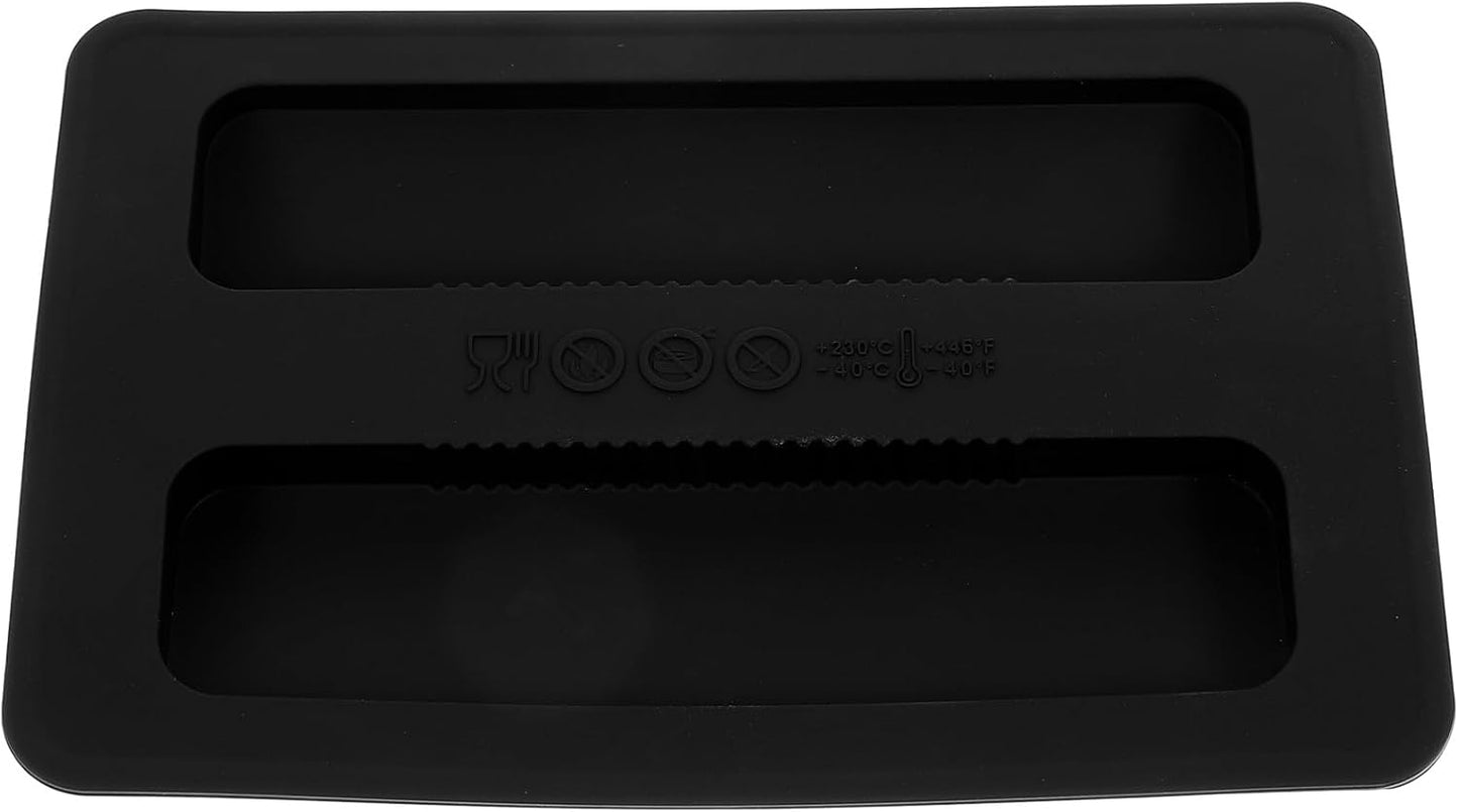 STOBAZA Silicone Toaster Lid, 2 Slices Toaster Cover, Kitchen Appliance Top Cover, Black