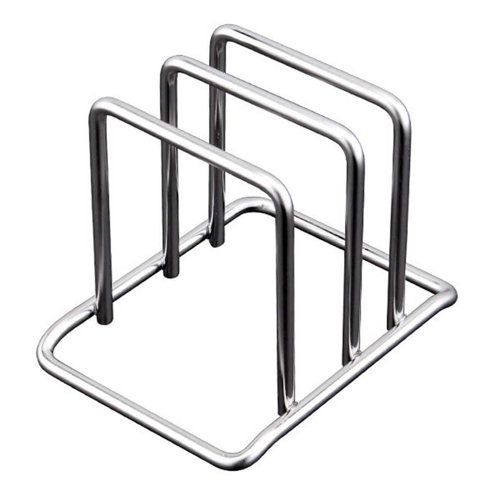 Teensery Cutting Board Holder Stainless Steel Wire Chopping Board Stand Cutting Board Storage Rack Organizer with 2 Slots for Kitchen Countertop, 1 Piece