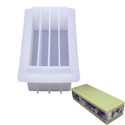 JOONOR Silicone Loaf Soap Mold Dividers 8" Acrylic Partition Clapboard Rectangular White Mould DIY Handmade Swirl Making Tool