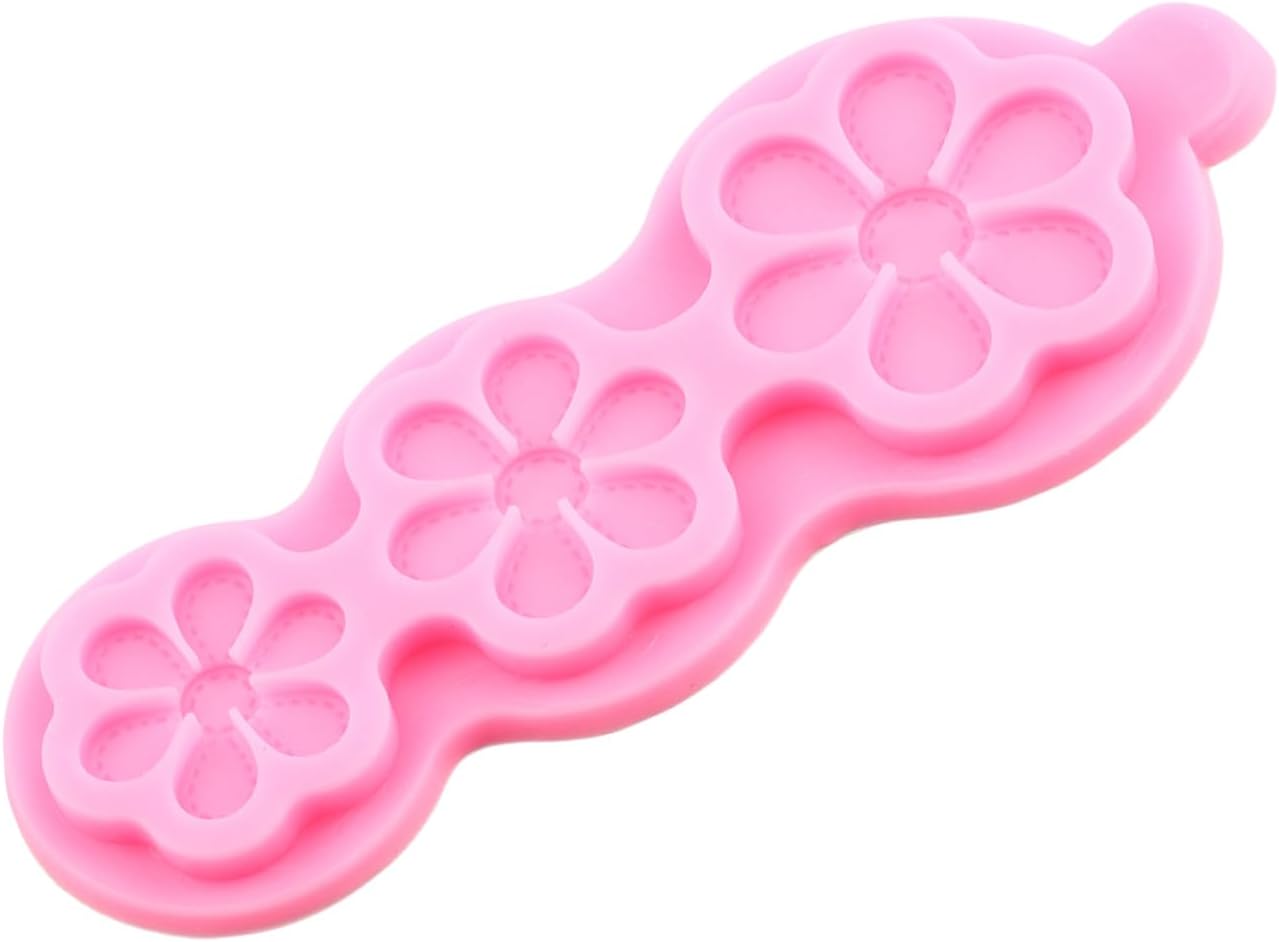 Knitted Flower Fondant Silicone Mold for Cake Decorating, Cupcake Topper, Candy Chocolate