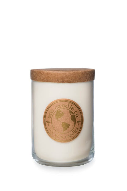ECO CANDLE CO. Recycled Candle, Sanctuary, 26 oz. - Scents of Black Orchid, Ginger, Cardamom, Lily, Leather, Amber, & Kyara - 100% Soy Wax, No Lead, Kraft Paper Label & Lid, Hand Made