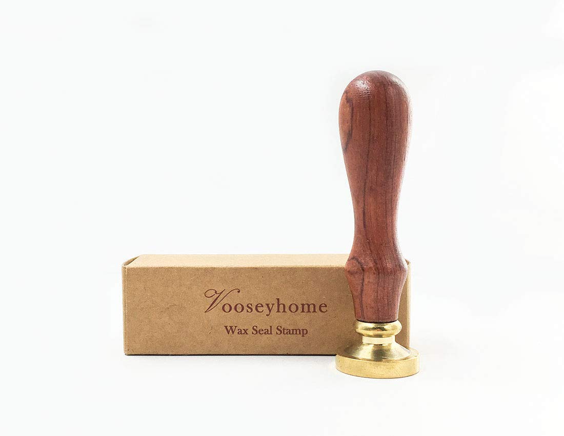 Wax Seal Stamper, VOOSEYHOME Initial Handwritten Letter Alphabet B Stamp with Rosewood Handle, Decorating on Invitations Mail Envelopes Cards Books for Birthday Themed Party Wedding Signature
