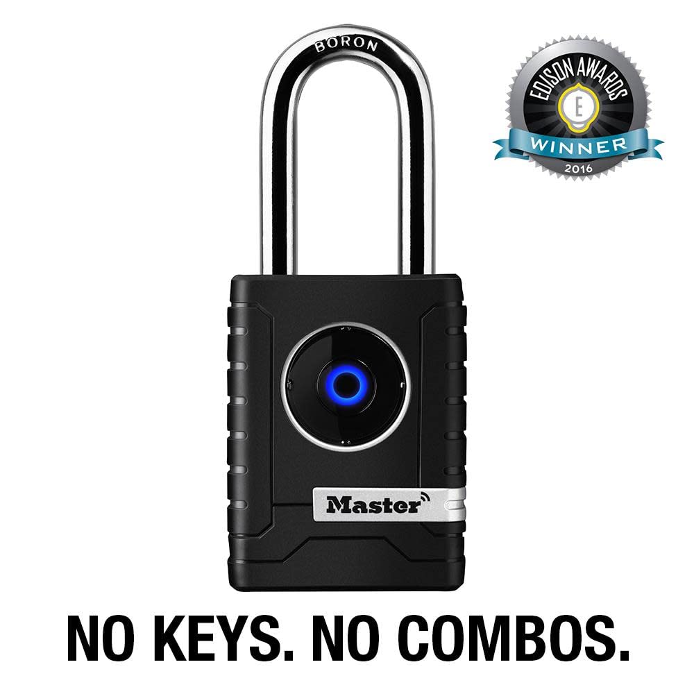 Master Lock Bluetooth Outdoor Padlock with Easy Backup Keypad Entry – 4401DLH